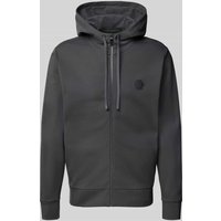 BOSS Green Regular Fit Sweatjacke aus Baumwoll-Mix in Dunkelgrau, Größe XXL von BOSS Green