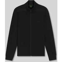 BOSS Green Regular Fit Sweatjacke aus Viskose-Mix Modell 'KN_LEAGUE FZ' in Black, Größe XL von BOSS Green
