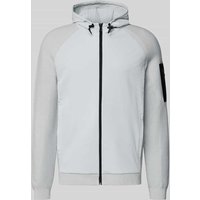 BOSS Green Regular Fit Sweatjacke aus Viskose-Mix Modell 'URBAN COMMUTER' in Hellgrau, Größe S von BOSS Green
