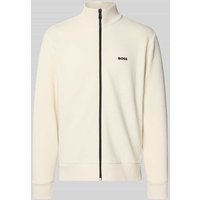 BOSS Green Regular Fit Sweatjacke mit Baumwoll-Anteil Modell 'SW_LEAGUE SKAZ' in Beige, Größe XXL von BOSS Green