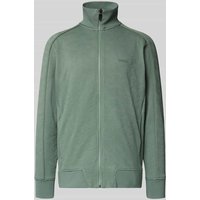 BOSS Green Regular Fit Sweatjacke mit Strukturmuster Modell 'MIRROR' in Lind, Größe S von BOSS Green