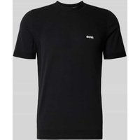 BOSS Green Regular Fit T-Shirt aus Baumwoll-Mix Modell 'MOMENTUM' in Black, Größe XXL von BOSS Green