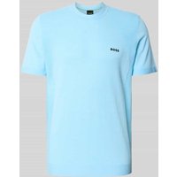 BOSS Green Regular Fit T-Shirt aus Baumwoll-Mix Modell 'MOMENTUM' in Hellblau, Größe XXL von BOSS Green