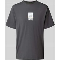 BOSS Green Regular Fit T-Shirt aus Baumwoll-Mix in Dunkelgrau, Größe XXL BOSS Green Regular Fit T-Shirt aus Baumwoll-Mix in Dunkelgrau, Größe XXL von BOSS Green
