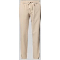 BOSS Green Relaxed Fit Stoffhose mit elastischem Bund Modell 'T_Flex' in Beige, Größe 56 von BOSS Green