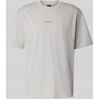 BOSS Green Relaxed Fit T-Shirt aus reiner Baumwolle in Mittelgrau Melange, Größe M von BOSS Green