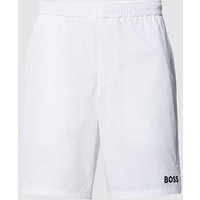 BOSS Green Shorts mit Label-Print in Weiss, Größe XL von BOSS Green