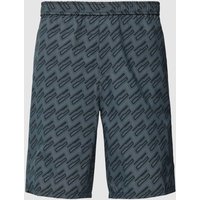 BOSS Green Shorts mit grafischem Allover-Muster Modell 'Game Long' in Anthrazit, Größe S von BOSS Green