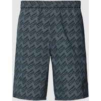 BOSS Green Shorts mit grafischem Allover-Muster Modell 'Game Long' in Anthrazit, Größe XXL von BOSS Green