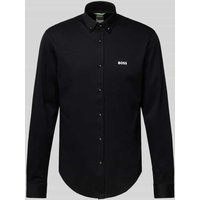 BOSS Green Slim Fit Freizeithemd mit Button-Down-Kragen Modell 'MOTION' in Black, Größe XL von BOSS Green