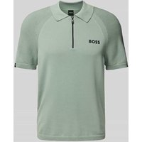 BOSS Green Slim Fit Poloshirt mit Label-Schriftzug Modell 'Perform-Max' in Mint, Größe XXL von BOSS Green