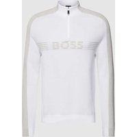 BOSS Green Strickpullover mit Label-Details Modell 'Zirros' in Weiss, Größe XL von BOSS Green