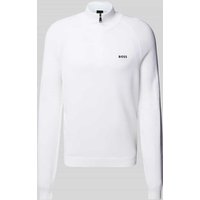 BOSS Green Strickpullover mit Label-Print Modell 'Perform-Max' in Weiss, Größe XXXL von BOSS Green