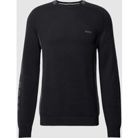 BOSS Green Strickpullover mit Label-Print Modell 'Rinos' in Black, Größe XL von BOSS Green