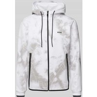 BOSS Green Sweatjacke mit Kapuze Modell 'Savion' in Weiss, Größe M von BOSS Green