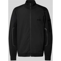 BOSS Green Sweatjacke mit Label-Print in Black, Größe XXL von BOSS Green