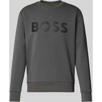 BOSS Green Sweatshirt mit Label-Print Modell 'Salbo' in Anthrazit, Größe XXL von BOSS Green