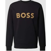 BOSS Green Sweatshirt mit Label-Print Modell 'Salbo' in Black, Größe S von BOSS Green