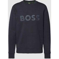 BOSS Green Sweatshirt mit Label-Print Modell 'Salbo' in Marine, Größe L von BOSS Green