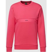 BOSS Green Sweatshirt mit Label-Print Modell 'Salbon' in Pink, Größe XL von BOSS Green