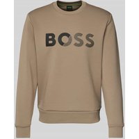 BOSS Green Sweatshirt mit Label-Print in Beige, Größe XXXL von BOSS Green
