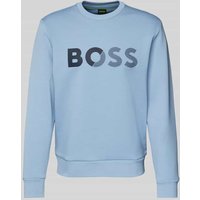 BOSS Green Sweatshirt mit Label-Print in Hellblau, Größe XXL BOSS Green Sweatshirt mit Label-Print in Hellblau, Größe XXL von BOSS Green