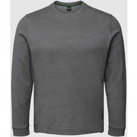 BOSS Green Sweatshirt mit Rundhalsausschnitt Modell 'Salbo Curved' in Mittelgrau, Größe M von BOSS Green