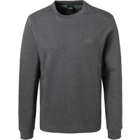 BOSS Green Herren Sweatshirt grau Baumwolle unifarben von BOSS Green