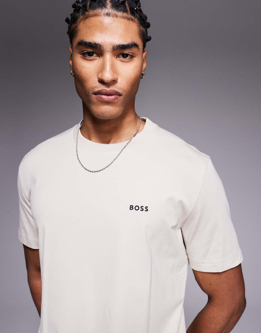 BOSS Green - T-Shirt in Beige mit Logo-Neutral BOSS Green - T-Shirt in Beige mit Logo-Neutral von BOSS Green
