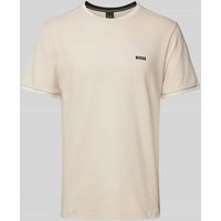 BOSS Green T-Shirt mit Label-Print Modell 'Taul' in Beige, Größe XXL von BOSS Green