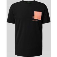 BOSS Green T-Shirt mit Label-Print Modell 'Teebero' in Black, Größe L von BOSS Green