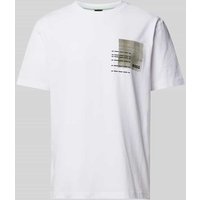 BOSS Green T-Shirt mit Label-Print Modell 'Teebero' in Weiss, Größe M von BOSS Green