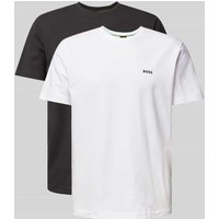 BOSS Green T-Shirt mit Label-Print im 2er-Pack in Weiss, Größe M BOSS Green T-Shirt mit Label-Print im 2er-Pack in Weiss, Größe M von BOSS Green