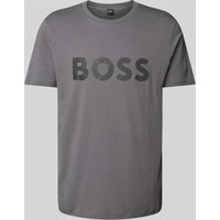 BOSS Green T-Shirt mit Label-Print in Anthrazit, Größe XL von BOSS Green