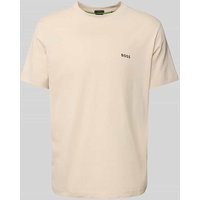 BOSS Green T-Shirt mit Label-Print in Beige, Größe XXL von BOSS Green