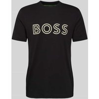 BOSS Green T-Shirt mit Label-Print in Black, Größe XXL von BOSS Green