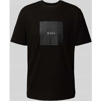 BOSS Green T-Shirt mit Label-Print in Black, Größe XXL von BOSS Green