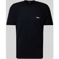 BOSS Green T-Shirt mit Label-Print in Dunkelblau, Größe XXL von BOSS Green