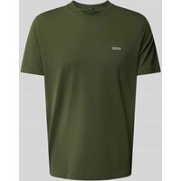 BOSS Green T-Shirt mit Label-Print in Dunkelgruen, Größe XXL von BOSS Green