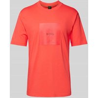 BOSS Green T-Shirt mit Label-Print in Fuchsia, Größe XXL von BOSS Green