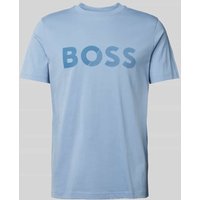 BOSS Green T-Shirt mit Label-Print in Hellblau, Größe L BOSS Green T-Shirt mit Label-Print in Hellblau, Größe L von BOSS Green