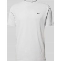 BOSS Green T-Shirt mit Label-Print in Hellgrau, Größe XXL von BOSS Green