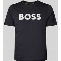 BOSS Green T-Shirt mit Label-Print in Marine, Größe XXL von BOSS Green