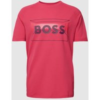 BOSS Green T-Shirt mit Label-Print in Pink, Größe M von BOSS Green