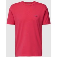 BOSS Green T-Shirt mit Label-Print in Pink, Größe M von BOSS Green