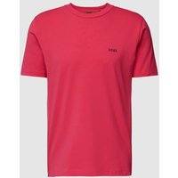 BOSS Green T-Shirt mit Label-Print in Pink, Größe S von BOSS Green
