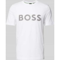 BOSS Green T-Shirt mit Label-Print in Weiss, Größe L von BOSS Green