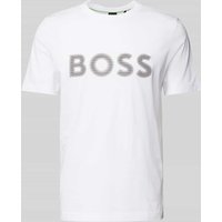 BOSS Green T-Shirt mit Label-Print in Weiss, Größe XL von BOSS Green