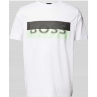 BOSS Green T-Shirt mit Label-Print in Weiss, Größe XL von BOSS Green