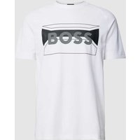 BOSS Green T-Shirt mit Label-Print in Weiss, Größe XXL von BOSS Green